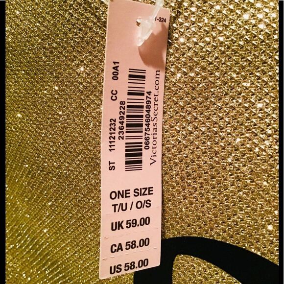 Victoria’s Secret Gold and Black Shimmery Tote Bag NWT - Picture 4 of 4